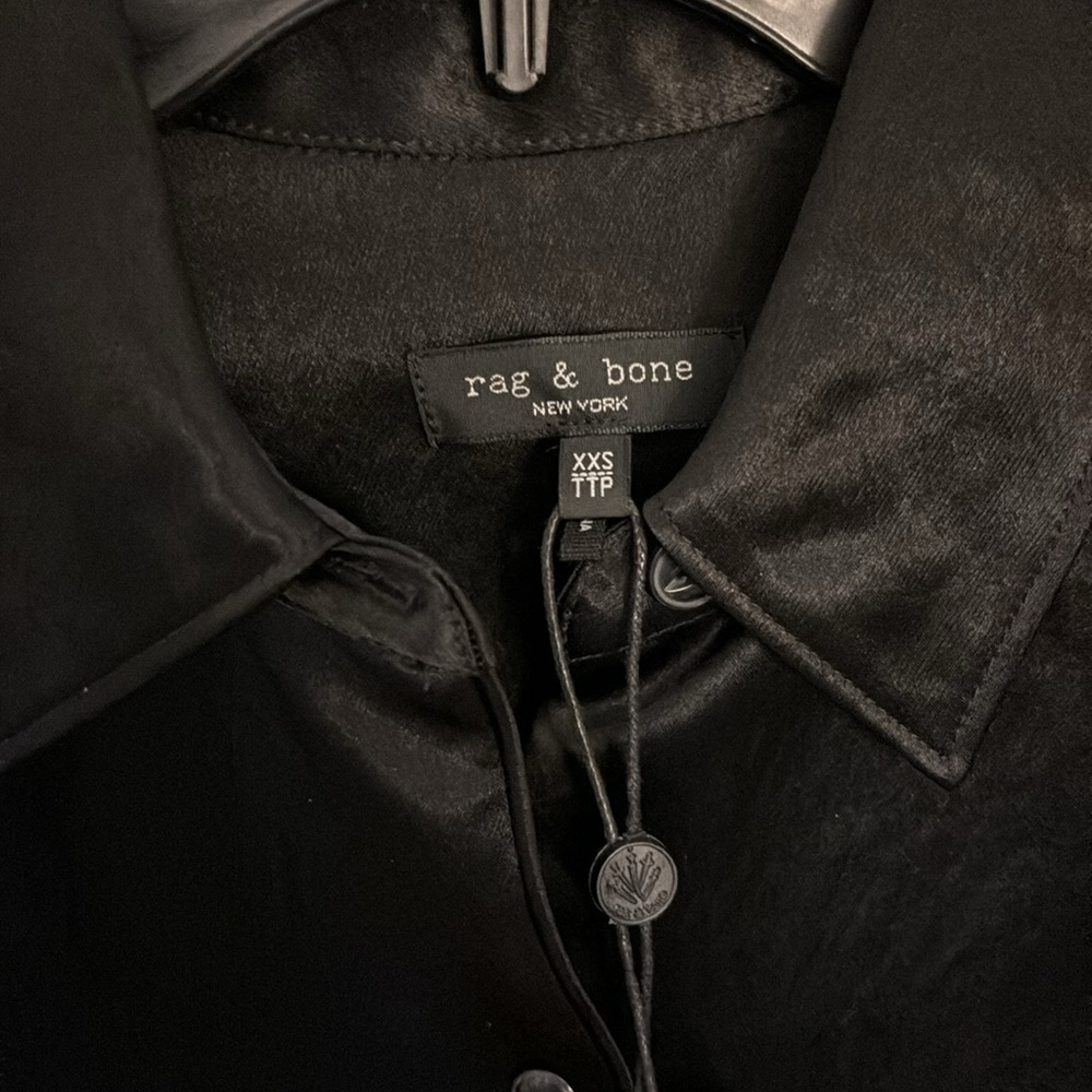 Rag & Bone Elias shirt black size XXS NWT - Picture 2 of 7